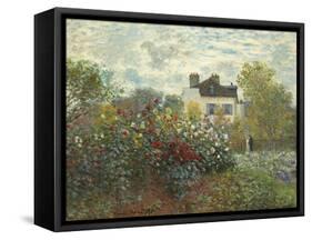 The Artist's Garden in Argenteuil (A Corner of the Garden with Dahlias), 1873-Claude Monet-Framed Stretched Canvas