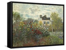 The Artist's Garden in Argenteuil (A Corner of the Garden with Dahlias), 1873-Claude Monet-Framed Stretched Canvas