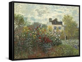 The Artist's Garden in Argenteuil (A Corner of the Garden with Dahlias), 1873-Claude Monet-Framed Stretched Canvas