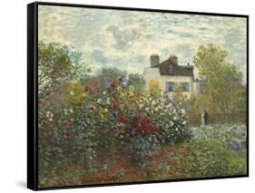 The Artist's Garden in Argenteuil (A Corner of the Garden with Dahlias), 1873-Claude Monet-Framed Stretched Canvas