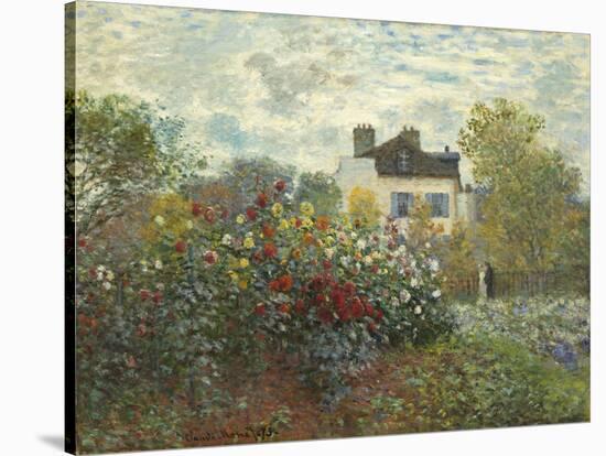 The Artist's Garden in Argenteuil (A Corner of the Garden with Dahlias), 1873-Claude Monet-Stretched Canvas