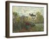 The Artist's Garden in Argenteuil (A Corner of the Garden with Dahlias), 1873-Claude Monet-Framed Premium Giclee Print