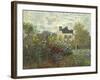 The Artist's Garden in Argenteuil (A Corner of the Garden with Dahlias), 1873-Claude Monet-Framed Premium Giclee Print