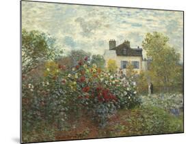 The Artist's Garden in Argenteuil (A Corner of the Garden with Dahlias), 1873-Claude Monet-Mounted Premium Giclee Print
