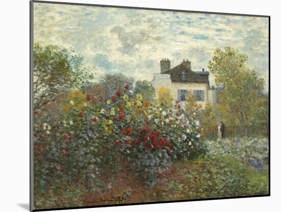 The Artist's Garden in Argenteuil (A Corner of the Garden with Dahlias), 1873-Claude Monet-Mounted Giclee Print