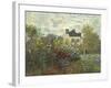 The Artist's Garden in Argenteuil (A Corner of the Garden with Dahlias), 1873-Claude Monet-Framed Giclee Print