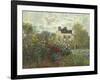 The Artist's Garden in Argenteuil (A Corner of the Garden with Dahlias), 1873-Claude Monet-Framed Giclee Print