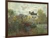 The Artist's Garden in Argenteuil (A Corner of the Garden with Dahlias), 1873-Claude Monet-Framed Giclee Print