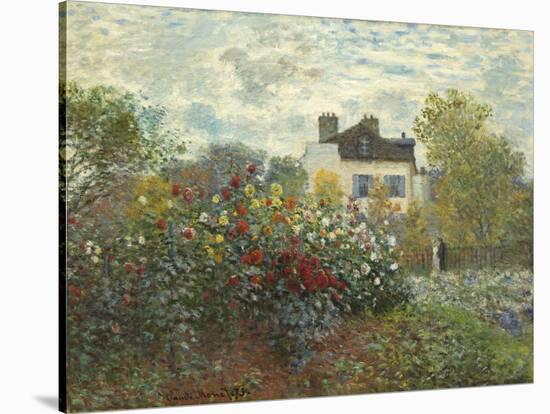 The Artist's Garden in Argenteuil (A Corner of the Garden with Dahlias), 1873-Claude Monet-Stretched Canvas