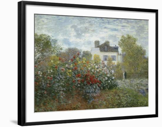 The Artist's Garden in Argenteuil, c.1873-Claude Monet-Framed Art Print