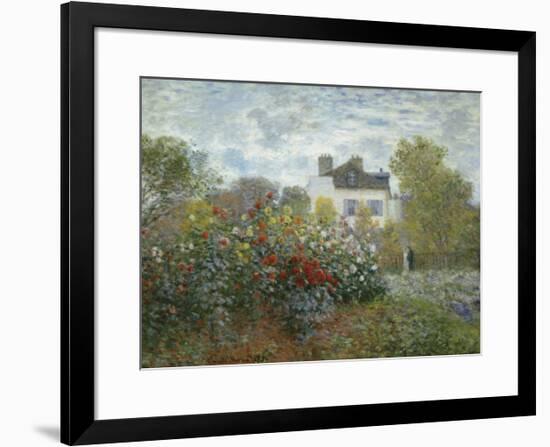 The Artist's Garden in Argenteuil, c.1873-Claude Monet-Framed Art Print