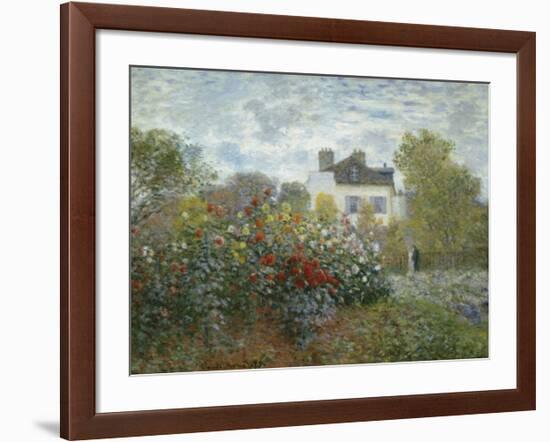 The Artist's Garden in Argenteuil, c.1873-Claude Monet-Framed Art Print