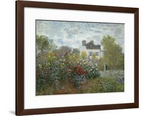 The Artist's Garden in Argenteuil, c.1873-Claude Monet-Framed Art Print