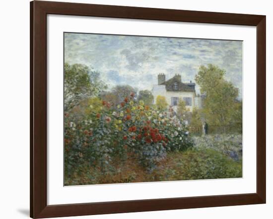 The Artist's Garden in Argenteuil, c.1873-Claude Monet-Framed Art Print