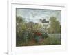 The Artist's Garden in Argenteuil, c.1873-Claude Monet-Framed Art Print