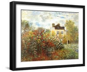 The Artist's Garden in Argenteuil-Claude Monet-Framed Art Print