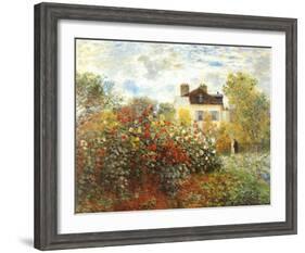 The Artist's Garden in Argenteuil-Claude Monet-Framed Art Print