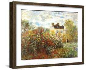 The Artist's Garden in Argenteuil-Claude Monet-Framed Art Print