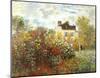 The Artist's Garden in Argenteuil-Claude Monet-Mounted Art Print