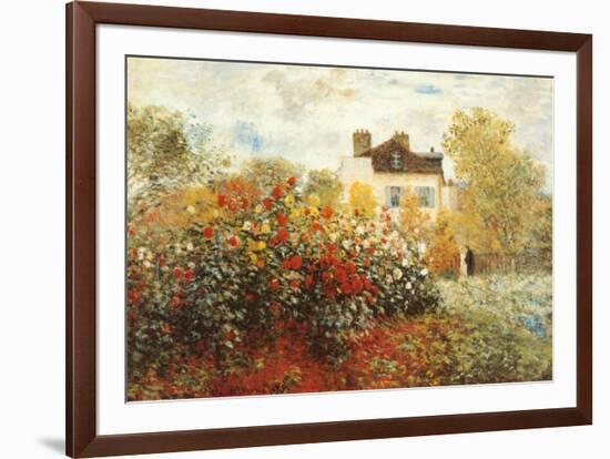 The Artist's Garden in Argenteuil-Claude Monet-Framed Art Print