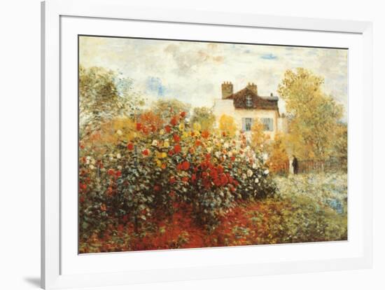 The Artist's Garden in Argenteuil-Claude Monet-Framed Art Print