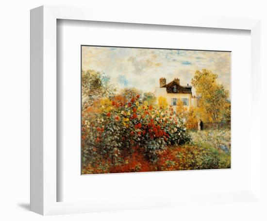 The Artist's Garden in Argenteuil-Claude Monet-Framed Art Print