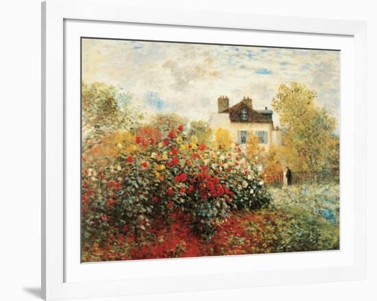 The Artist's Garden in Argenteuil-Claude Monet-Framed Art Print