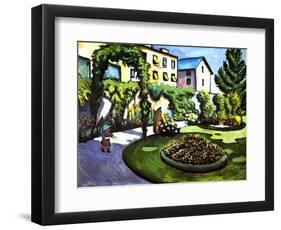 The Artist's Garden in Bonn, Germany, 1911-Auguste Macke-Framed Giclee Print