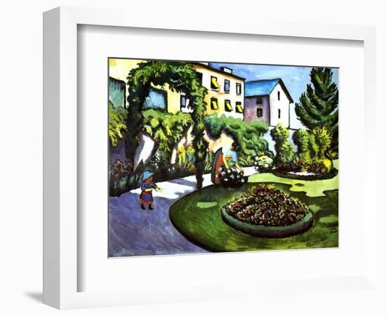 The Artist's Garden in Bonn, Germany, 1911-Auguste Macke-Framed Giclee Print