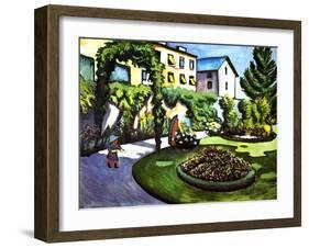 The Artist's Garden in Bonn, Germany, 1911-Auguste Macke-Framed Giclee Print