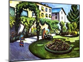 The Artist's Garden in Bonn, Germany, 1911-Auguste Macke-Mounted Giclee Print