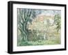 The Artist's Garden in Cannet, Le Jardin de L'Artiste au Cannet, 1931-Henri Lebasque-Framed Giclee Print