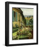 The Artist's Garden, Le Jardin de L'Artiste-Henri Martin-Framed Giclee Print