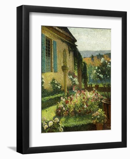 The Artist's Garden, Le Jardin de L'Artiste-Henri Martin-Framed Giclee Print