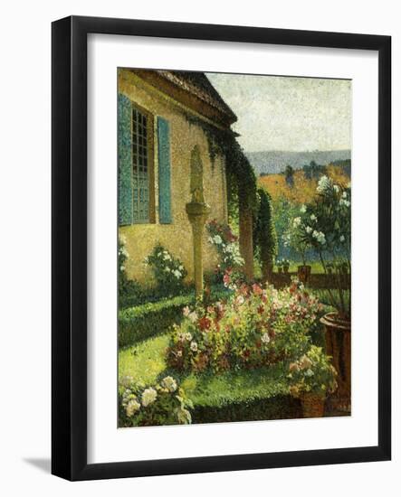 The Artist's Garden, Le Jardin de L'Artiste-Henri Martin-Framed Giclee Print