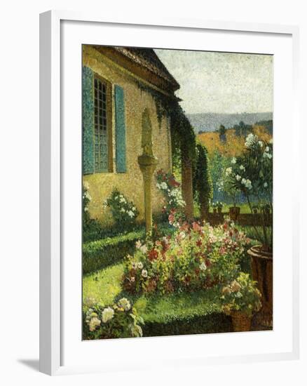 The Artist's Garden, Le Jardin de L'Artiste-Henri Martin-Framed Giclee Print