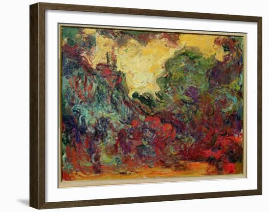 The Artist's House from the Rose Garden, 1922-24-Claude Monet-Framed Giclee Print