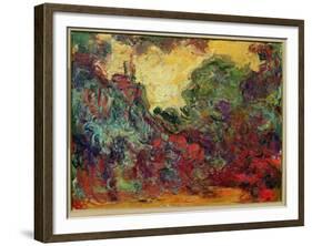The Artist's House from the Rose Garden, 1922-24-Claude Monet-Framed Giclee Print