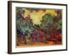 The Artist's House from the Rose Garden, 1922-24-Claude Monet-Framed Giclee Print