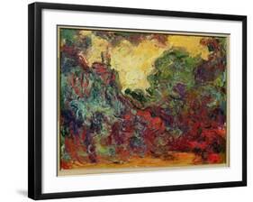 The Artist's House from the Rose Garden, 1922-24-Claude Monet-Framed Giclee Print