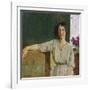 The Artist's Model, Newlyn, 1915 (Oil on Canvas)-Harold Harvey-Framed Giclee Print