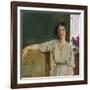 The Artist's Model, Newlyn, 1915 (Oil on Canvas)-Harold Harvey-Framed Giclee Print