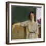 The Artist's Model, Newlyn, 1915 (Oil on Canvas)-Harold Harvey-Framed Giclee Print