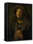 The Artist's Mother, as Prophetess Hannah-Rembrandt van Rijn-Framed Stretched Canvas