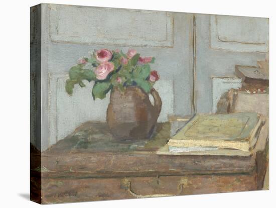 The Artist's Paint Box and Moss Roses, 1898-Edouard Vuillard-Stretched Canvas