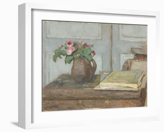 The Artist's Paint Box and Moss Roses, 1898-Edouard Vuillard-Framed Giclee Print
