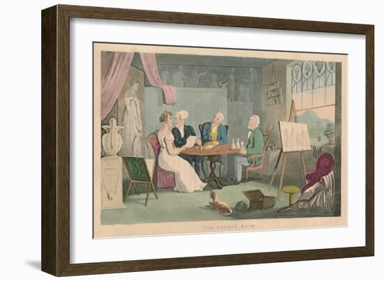 'The Artist's Room', 1820-Thomas Rowlandson-Framed Giclee Print