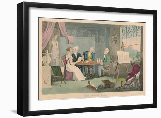 'The Artist's Room', 1820-Thomas Rowlandson-Framed Giclee Print