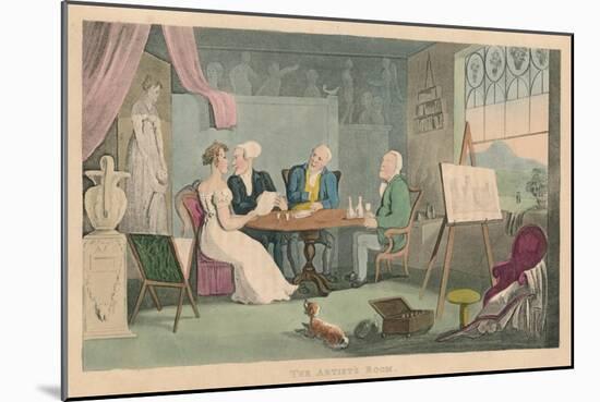 'The Artist's Room', 1820-Thomas Rowlandson-Mounted Giclee Print