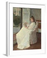 The Artist's Sister at a Window, 1869-Berthe Morisot-Framed Giclee Print